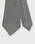 Load image into Gallery viewer, Silk Fino Grenadine Tie in Ivory/Navy
