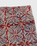 Load image into Gallery viewer, Sport Trouser in Red/Blue/Cream Block Print Poplin