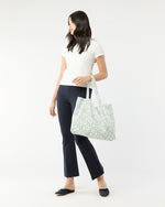Load image into Gallery viewer, Reusable Tote Bag in Green Indigo Berry Liberty Fabric