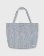 Load image into Gallery viewer, Reusable Tote Bag in Steel Blue Multi Hannah Rose Liberty Fabric