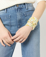 Load image into Gallery viewer, Anyway Scarf in Yellow/Multi Inky Fields Liberty Fabric