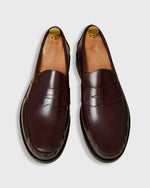 Load image into Gallery viewer, Handsewn Penny Loafer in Burgundy Spazzolato Calf