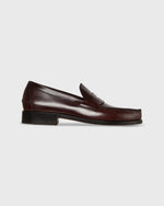 Load image into Gallery viewer, Handsewn Penny Loafer in Burgundy Spazzolato Calf