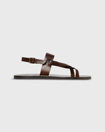 Load image into Gallery viewer, Toe-Strap Sandal in Brown Leather