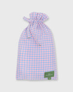 Load image into Gallery viewer, Button-Front Boxer Short in Pink/Dutch Blue Tattersall Poplin