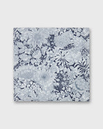 Load image into Gallery viewer, Linen/Cotton Print Pocket Square in Navy/White Fairyland Liberty Fabric