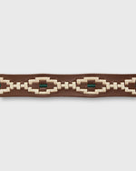 Load image into Gallery viewer, 1 1/8" Polo Belt in Bone/Green Medium Brown Leather