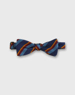 Load image into Gallery viewer, Silk Bow Tie in Navy/Madder Bruton Stripe