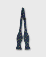 Load image into Gallery viewer, Silk Bow Tie in Navy Wreath