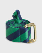 Load image into Gallery viewer, D-Ring Belt in Navy/Kelly Bar Stripe