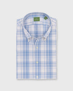 Load image into Gallery viewer, Button-Down Sport Shirt in Bone/Harbor Plaid Poplin