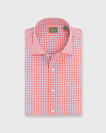 Load image into Gallery viewer, Spread Collar Sport Shirt in Red/Sky Gingham Poplin