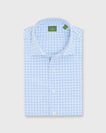 Load image into Gallery viewer, Spread Collar Sport Shirt in White/Seaglass/Dutch Check Poplin