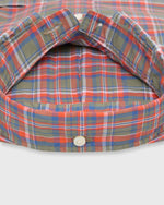 Load image into Gallery viewer, Button-Down Sport Shirt in Red/Olive/Blue Plaid Poplin