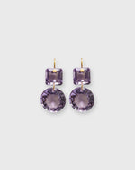 Load image into Gallery viewer, Square Incandescence Earrings in Amethyst