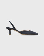 Load image into Gallery viewer, Slight Square Slingback in Navy Suede