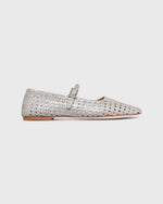 Load image into Gallery viewer, Handwoven Mary Jane in Silver Leather