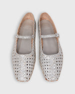 Load image into Gallery viewer, Handwoven Mary Jane in Silver Leather