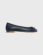Load image into Gallery viewer, Ballet Flat in Navy Leather