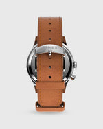 Load image into Gallery viewer, Waterbury Traditional GMT Watch in Charcoal/Tan