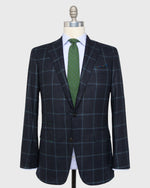Load image into Gallery viewer, Virgil No. 3 Jacket in Navy/Spruce/Blue Windowpane Brushed Twill