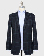 Load image into Gallery viewer, Virgil No. 3 Jacket in Navy/Spruce/Blue Windowpane Brushed Twill