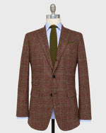 Load image into Gallery viewer, Virgil No. 3 Jacket in Burgundy/Green/Oat Plaid Brushed Hopsack
