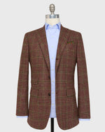 Load image into Gallery viewer, Virgil No. 3 Jacket in Burgundy/Green/Oat Plaid Brushed Hopsack