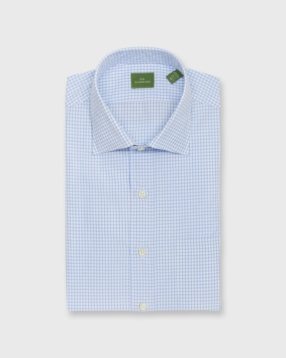 checkered blue dress shirt Spread Collar in Graph Check Poplin Rustic Scoop Neck Lace Make business casual look COLOUR GROUP:Pink Color:GOLD-2