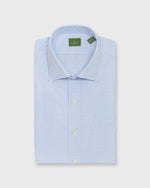 Load image into Gallery viewer, Spread Collar Dress Shirt in Blue Graph Check Poplin