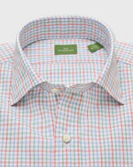 Load image into Gallery viewer, Spread Collar Dress Shirt in Sky/Green/Poppy Check Poplin
