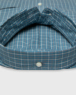 Load image into Gallery viewer, Button-Down Sport Shirt in Spruce/Tobacco/Bone Check Poplin