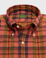 Load image into Gallery viewer, Button-Down Sport Shirt in Persimmon/Olive/Navy Madras