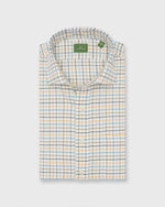 Load image into Gallery viewer, Spread Collar Sport Shirt in Olive/Maize/Aegean Tattersall Twill