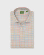 Load image into Gallery viewer, Spread Collar Sport Shirt in Bone/Sky/Berry Tattersall Poplin