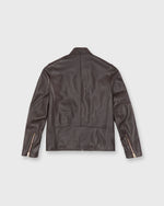 Load image into Gallery viewer, Moto Jacket in Dark Brown Leather