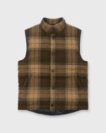 Load image into Gallery viewer, Cashball Vest in Khaki/Brown/Red Plaid Tweed