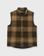 Load image into Gallery viewer, Cashball Vest in Khaki/Brown/Red Plaid Tweed