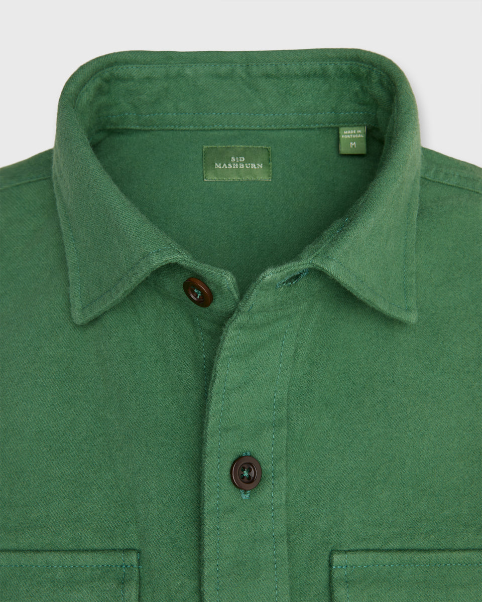 シュガーケーン　CPO NAVY SHIRT オリーブ色 Lサイズ CPO Shirt in Forest Heavyweight Flannel | Shop Sid Mashburn
