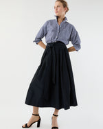 Load image into Gallery viewer, Weekender Shirt in Navy Gingham Cotolino