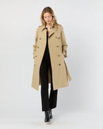 Load image into Gallery viewer, Martine Trench Coat in Khaki Compact Cotton