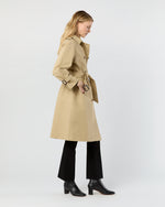 Load image into Gallery viewer, Martine Trench Coat in Khaki Compact Cotton