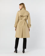 Load image into Gallery viewer, Martine Trench Coat in Khaki Compact Cotton