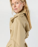 Load image into Gallery viewer, Martine Trench Coat in Khaki Compact Cotton
