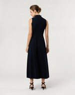 Load image into Gallery viewer, Charlotte Dress in Navy Ice Cotton