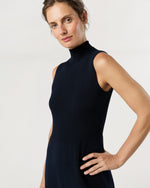 Load image into Gallery viewer, Charlotte Dress in Navy Ice Cotton
