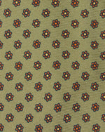 Load image into Gallery viewer, Silk Print Tie in Olive/Brown Multi Flower