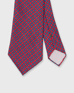 Load image into Gallery viewer, Silk Print Tie in Red/Blue Square