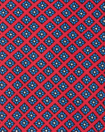 Load image into Gallery viewer, Silk Print Tie in Red/Blue Square