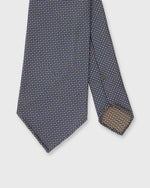 Load image into Gallery viewer, Silk Woven Tie in Navy/Yellow/Bone Diamond